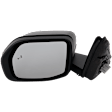 Driver Side Mirror, Power Adjust, Heated, Manual Folding, Textured Black, No Signal Light, No Memory, No Puddle Light, No Auto-Dim, With Blind Spot Detection in Glass