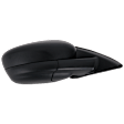 Passenger Side Mirror, Power Adjust, Non-Heated, Manual Folding, Textured Black, No Signal Light, No Memory, No Puddle Light, No Auto-Dim, With Blind Spot Detection in Glass