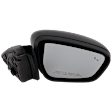 Passenger Side Mirror, Power Adjust, Non-Heated, Manual Folding, Textured Black, No Signal Light, No Memory, No Puddle Light, No Auto-Dim, With Blind Spot Detection in Glass