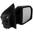 Passenger Side Mirror, Power Adjust, Heated, Manual Folding, Textured Black, In-housing Signal Light, No Memory, With Puddle Light, No Auto-Dim, No Blind Spot Feature