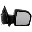 Passenger Side Mirror, Power Adjust, Heated, Manual Folding, Textured Black, In-housing Signal Light, No Memory, With Puddle Light, No Auto-Dim, No Blind Spot Feature