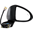 Passenger Side Mirror, Power Adjust, Heated, Manual Folding, Paintable, In-housing Signal Light, No Memory, No Puddle Light, No Auto-Dim, With Blind Spot Detection in Glass