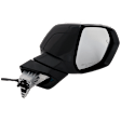 Passenger Side Mirror, Power Adjust, Heated, Manual Folding, Paintable, In-housing Signal Light, No Memory, No Puddle Light, No Auto-Dim, With Blind Spot Detection in Glass