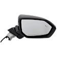 Passenger Side Mirror, Power Adjust, Heated, Manual Folding, Paintable, In-housing Signal Light, No Memory, No Puddle Light, No Auto-Dim, With Blind Spot Detection in Glass