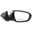 2013 Kia Optima - Passenger Side Mirror, USA Built Vehicle, Power Adjust, Heated, Chrome, Power Folding, In-housing Signal Light, No Blind Spot Feature, No Memory, No Puddle Light, No Auto-Dimming