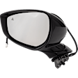 Driver Side Mirror, Power Adjust, Non-Heated, Manual Folding, Paintable, In-housing Signal Light, No Memory, No Puddle Light, No Auto-Dim, With Blind Spot Detection in Glass