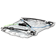 Front, Passenger Side Power Window Regulator, With Motor