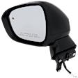 Driver Side Mirror, Power Adjust, Non-Heated, Manual Folding, Textured Black, No Signal Light, No Memory, No Puddle Light, No Auto-Dim, With Blind Spot Detection in Glass