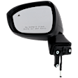 Driver Side Mirror, Power Adjust, Non-Heated, Manual Folding, Textured Black, No Signal Light, No Memory, No Puddle Light, No Auto-Dim, With Blind Spot Detection in Glass