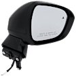 Passenger Side Mirror, Power Adjust, Non-Heated, Manual Folding, Textured Black, No Signal Light, No Memory, No Puddle Light, No Auto-Dim, With Blind Spot Detection in Glass