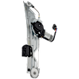 Rear, Passenger Side Power Window Regulator, With Motor