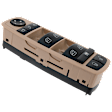 Front, Driver Side Window Switch Coffee