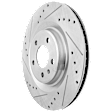 2013 Audi A7 Quattro - Rear, Driver or Passenger Side Brake Disc, Natural Finish, Cross-drilled and Slotted, Vented, 5 Lugs, 329.95 mm, 3.0L 6Cyl
