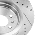 2013 Audi A7 Quattro - Rear, Driver or Passenger Side Brake Disc, Natural Finish, Cross-drilled and Slotted, Vented, 5 Lugs, 329.95 mm, 3.0L 6Cyl