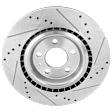 2013 Audi A7 Quattro - Rear, Driver or Passenger Side Brake Disc, Natural Finish, Cross-drilled and Slotted, Vented, 5 Lugs, 329.95 mm, 3.0L 6Cyl