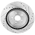 Rear, Driver or Passenger Side Brake Disc, Cross-drilled and Slotted, Vented, 5 Lugs, 14.37 in. Disc Diameter, Pro-Line Series