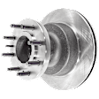 Front, Driver or Passenger Side Brake Disc, Natural Finish, Plain Surface, Vented, 8 Lugs, 330.96 mm