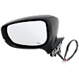 Driver Side Mirror, Power Adjust, Heated, Manual Folding, Paintable, In-housing Signal Light, No Memory, No Puddle Light, No Auto-Dim, With Blind Spot Light in Housing