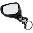 Driver Side Mirror, Power Adjust, Heated, Manual Folding, Paintable, In-housing Signal Light, No Memory, No Puddle Light, No Auto-Dim, With Blind Spot Light in Housing