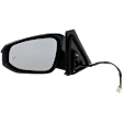 Driver Side Mirror, Power Adjust, Heated, Manual Folding, Paintable, No Signal Light, No Memory, No Puddle Light, No Auto-Dim, With Blind Spot Detection in Glass