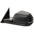 Driver Side Mirror, Power Adjust, Heated, Manual Folding, Textured Black, In-housing Signal Light, No Memory, No Puddle Light, No Auto-Dimming, With Blind Spot Detection in Glass