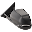 Driver Side Mirror, Power Adjust, Heated, Manual Folding, Textured Black, In-housing Signal Light, No Memory, No Puddle Light, No Auto-Dimming, With Blind Spot Detection in Glass