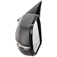 Driver Side Mirror, Power Adjust, Heated, Manual Folding, Textured Black, In-housing Signal Light, No Memory, No Puddle Light, No Auto-Dimming, With Blind Spot Detection in Glass