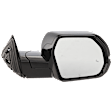 Passenger Side Mirror, Power Adjust, Heated, Manual Folding, Textured Black, In-housing Signal Light, No Memory, No Puddle Light, No Auto-Dim, With Blind Spot Detection in Glass
