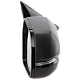 Passenger Side Mirror, Power Adjust, Heated, Manual Folding, Textured Black, In-housing Signal Light, No Memory, No Puddle Light, No Auto-Dim, With Blind Spot Detection in Glass