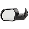 Driver Side Mirror, Power Adjust, Heated, Manual Folding, Textured Black, No Signal Light, No Memory, No Puddle Light, No Auto-Dim, With Blind Spot Glass