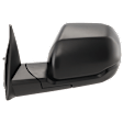 Driver Side Mirror, Power Adjust, Heated, Manual Folding, Textured Black, No Signal Light, No Memory, No Puddle Light, No Auto-Dim, With Blind Spot Glass