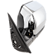 Driver Side Mirror, Power Adjust, Heated, Power Folding, Chrome, In-housing Signal Light, With Memory, No Puddle Light, No Auto-Dim, With Blind Spot Detection in Glass