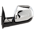 Driver Side Mirror, Power Adjust, Heated, Power Folding, Chrome, In-housing Signal Light, With Memory, No Puddle Light, No Auto-Dim, With Blind Spot Detection in Glass