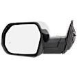 Driver Side Mirror, Power Adjust, Heated, Manual Folding, Chrome, In-housing Signal Light, No Memory, No Puddle Light, No Auto-Dim, With Blind Spot Light in Housing
