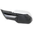 Driver Side Mirror, Power Adjust, Heated, Manual Folding, Chrome, In-housing Signal Light, No Memory, No Puddle Light, No Auto-Dim, With Blind Spot Light in Housing