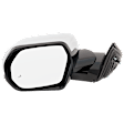 Driver Side Mirror, Power Adjust, Heated, Manual Folding, Chrome, In-housing Signal Light, No Memory, No Puddle Light, No Auto-Dim, With Blind Spot Light in Housing