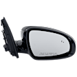2020-2022 Kia Sportage - Passenger Side Mirror, Power Adjust, Heated, Power Folding, Paintable, In-housing Signal Light, No Memory, No Puddle Light, No Auto-Dimming, With Blind Spot Detection in Glass