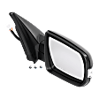 2014 Kia Sorento LX - Passenger Side Mirror, Power Adjust, Non-Heated, Textured Black, Manual Folding, In-housing Signal Light, No Blind Spot Feature, No Memory, No Puddle Light, No Auto-Dimming