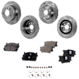 2014 Toyota Camry - 8-Piece Kit Front and Rear Brake Disc and Pad Kit, Cross-drilled and Slotted, 5 Lugs, Ceramic, 3.5L 6Cyl, Pro-Line Series  Includes (4) Brake Disc and (2) Brake Pad Set