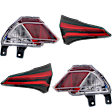 4-Piece Kit Driver and Passenger Side Back Up Light Without bulb(s), Includes (2) Tail Light and (2) Back Up Light