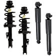 4-Piece Kit Front and Rear, Driver and Passenger Side Shock and Fully Loaded Strut