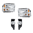 3-Piece Kit Driver and Passenger Side Halogen Headlight, With bulb(s), OE Replacement, Includes (2) Headlight and (1) Fog Light