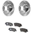 2-Wheel Set Rear Brake Disc and Pad Kit, Plain Surface 282.96 mm Pro-Line Series, Includes (2) Brake Disc and (1) Brake Pad Set
