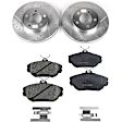 KIT-090221-54 2-Wheel Set Front Brake Disc and Pad Kit, Cross-drilled and Slotted 5 Lugs 276.1 mm Ceramic SureStop Performance Replacement, Includes (1) Brake Disc and (1) Brake Pad Set