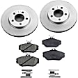 KIT-090221-56 2-Wheel Set Brake Disc and Pad Kit, Plain Surface 5 Lugs 276.86 mm Ceramic SureStop OE Replacement, Includes (2) Brake Disc and (1) Brake Pad Set