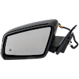 Sedan Driver Side Mirror, Power Adjust, Heated, Manual Folding, Paintable, In-housing Signal Light, With Memory, No Puddle Light, No Auto-Dim, With Blind Spot Detection in Glass