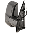 2012-2021 Nissan NV3500 - Passenger Side Mirror, Power Adjust, Heated, Manual Folding, Textured Black, No Signal Light, Without Memory Recall, No Puddle Light, No Auto-Dimming, With Blind Spot Glass