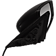2021 Nissan Kicks S - Passenger Side Mirror, Power Adjust, Non-Heated, Textured Black, Manual Folding, No Signal Light, No Blind Spot Feature, No Memory, No Puddle Light, No Auto-Dimming