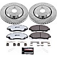 K6957-36 Front Brake Disc and Pad Kit, Cross-drilled and Slotted, 5 Lugs, 320 mm, Carbon Fiber Ceramic, Z36 Extreme Truck And Tow