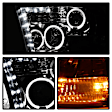 2015 Ram 2500 - Driver and Passenger Side Halogen Headlight, With bulb(s),  Model Only, Does Not Fit Models With Factory Projector s and LED Daytime Running Light, Smoked Lens, Chrome Interior, Signature Series
